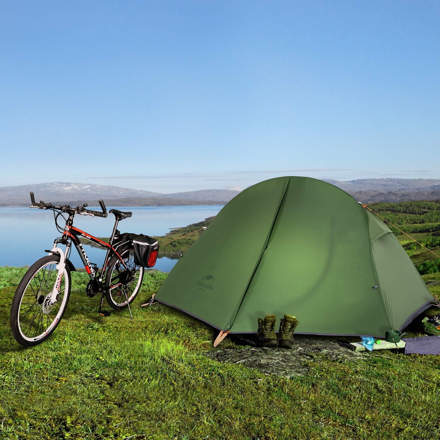 Lightweight Waterproof Backpacking Tent for One Person with Footprint - Ideal for Camping and Hiking