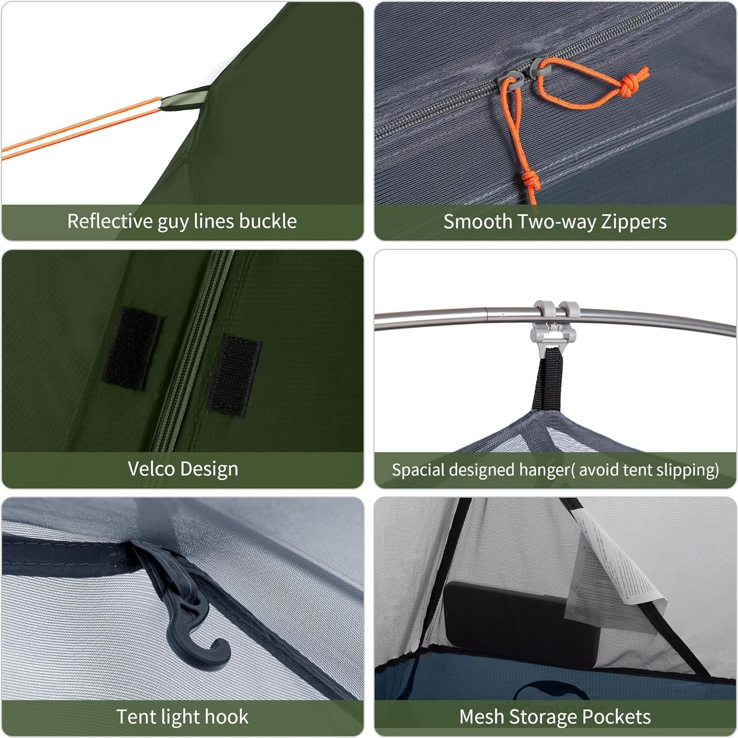 Lightweight Waterproof Backpacking Tent for One Person with Footprint - Ideal for Camping and Hiking