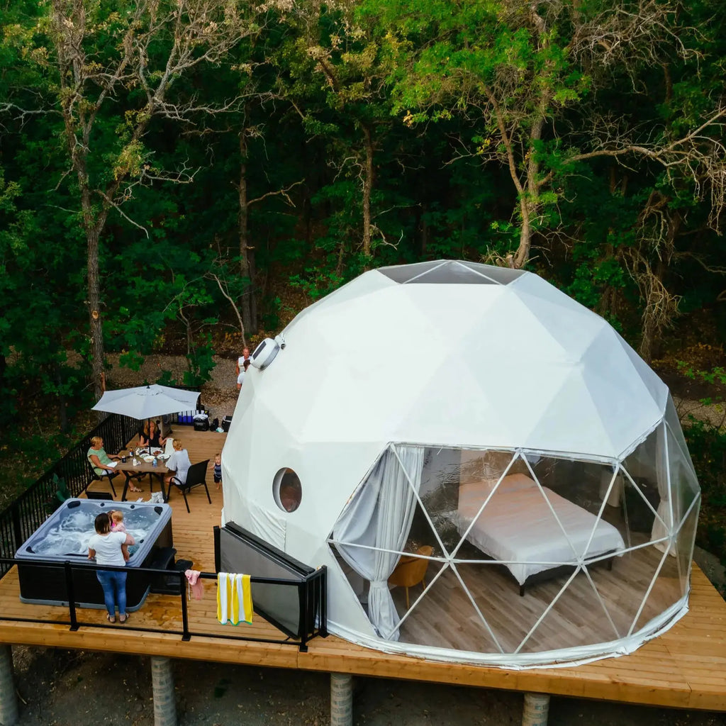Geodesic Dome Manor – Luxury Glamping Dome for Greenhouse, Holiday Resort & Outdoor Retreats