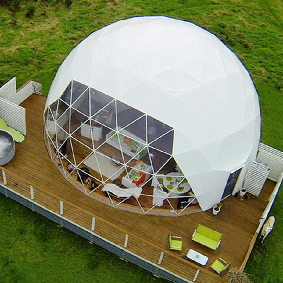 Geodesic Dome Manor – Luxury Glamping Dome for Greenhouse, Holiday Resort & Outdoor Retreats