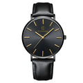 Men's Luxury Gold Ultra-Thin Quartz Watch | Leather Strap, Business Style