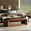 Walnut Lift-Top Coffee Table | Solid Wood Veneer, Adjustable Height, Storage