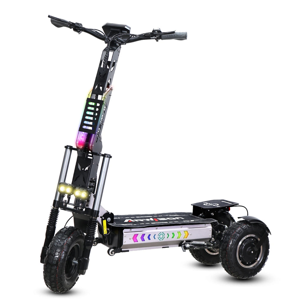 Arwibon MT30 Off-Road Electric Scooter | 6000W, 3 Wheels, Foldable, Adults