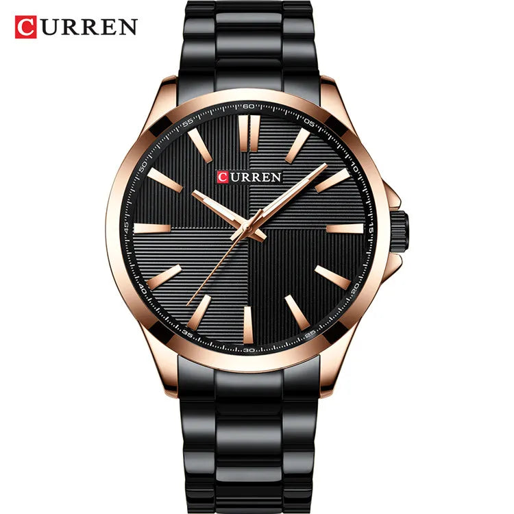 Curren Men's Military Quartz Watch | 45mm, Water Resistant, Stainless Steel