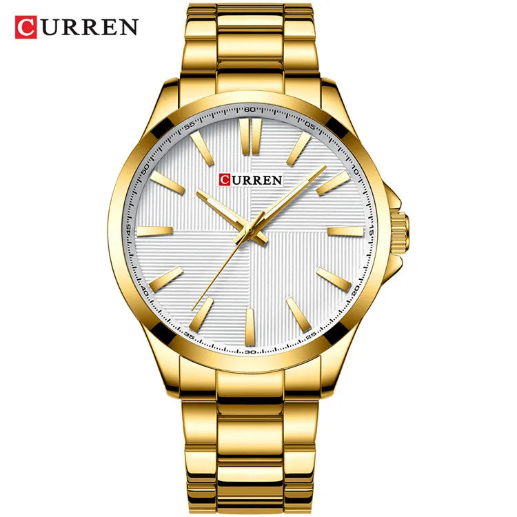 Curren Men's Military Quartz Watch | 45mm, Water Resistant, Stainless Steel