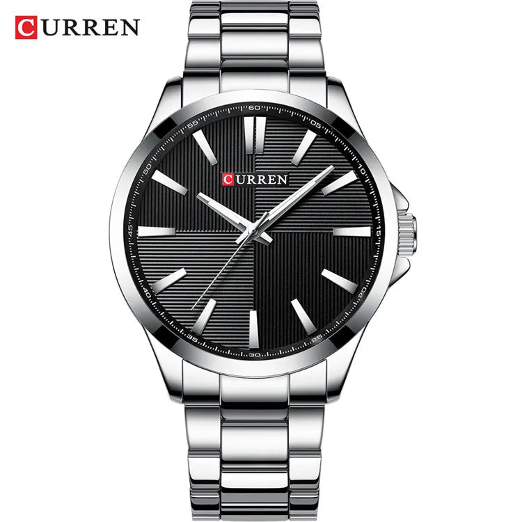 Curren Men's Military Quartz Watch | 45mm, Water Resistant, Stainless Steel