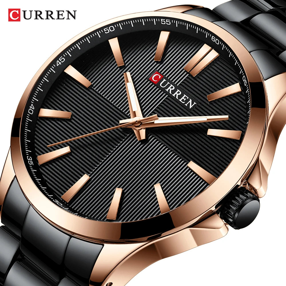 Curren Men's Military Quartz Watch | 45mm, Water Resistant, Stainless Steel