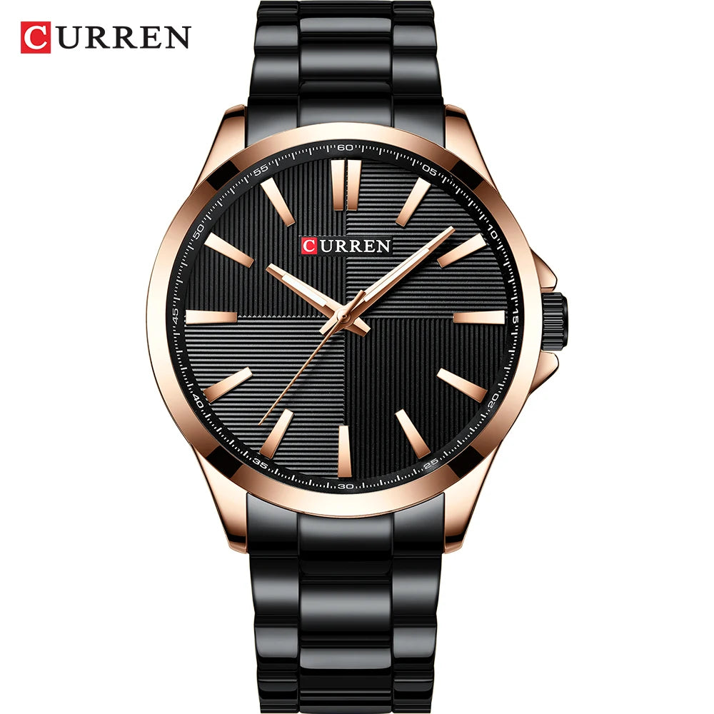 Curren Men's Military Quartz Watch | 45mm, Water Resistant, Stainless Steel