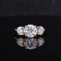 1CT Lab Diamond 3-Stone Engagement Ring | 10K Solid Gold, Custom Fashion Jewellery