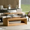 Walnut Lift-Top Coffee Table | Solid Wood Veneer, Adjustable Height, Storage
