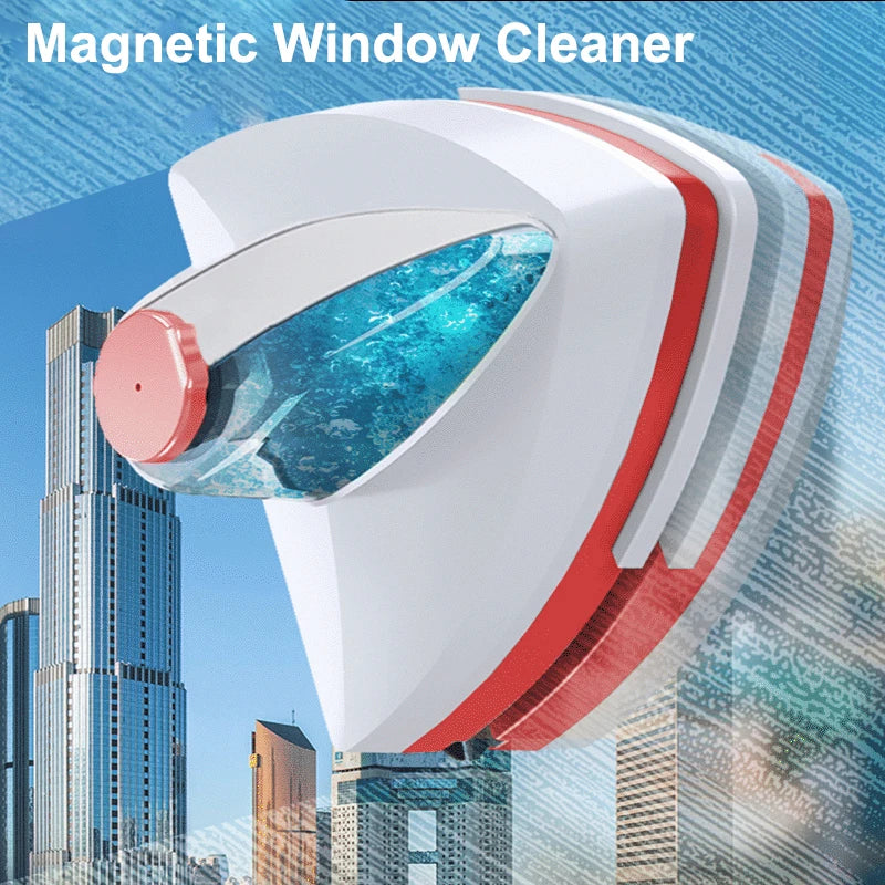 Magnetic Window Cleaner Brush – Double-Side Auto Water Discharge Glass Wiper