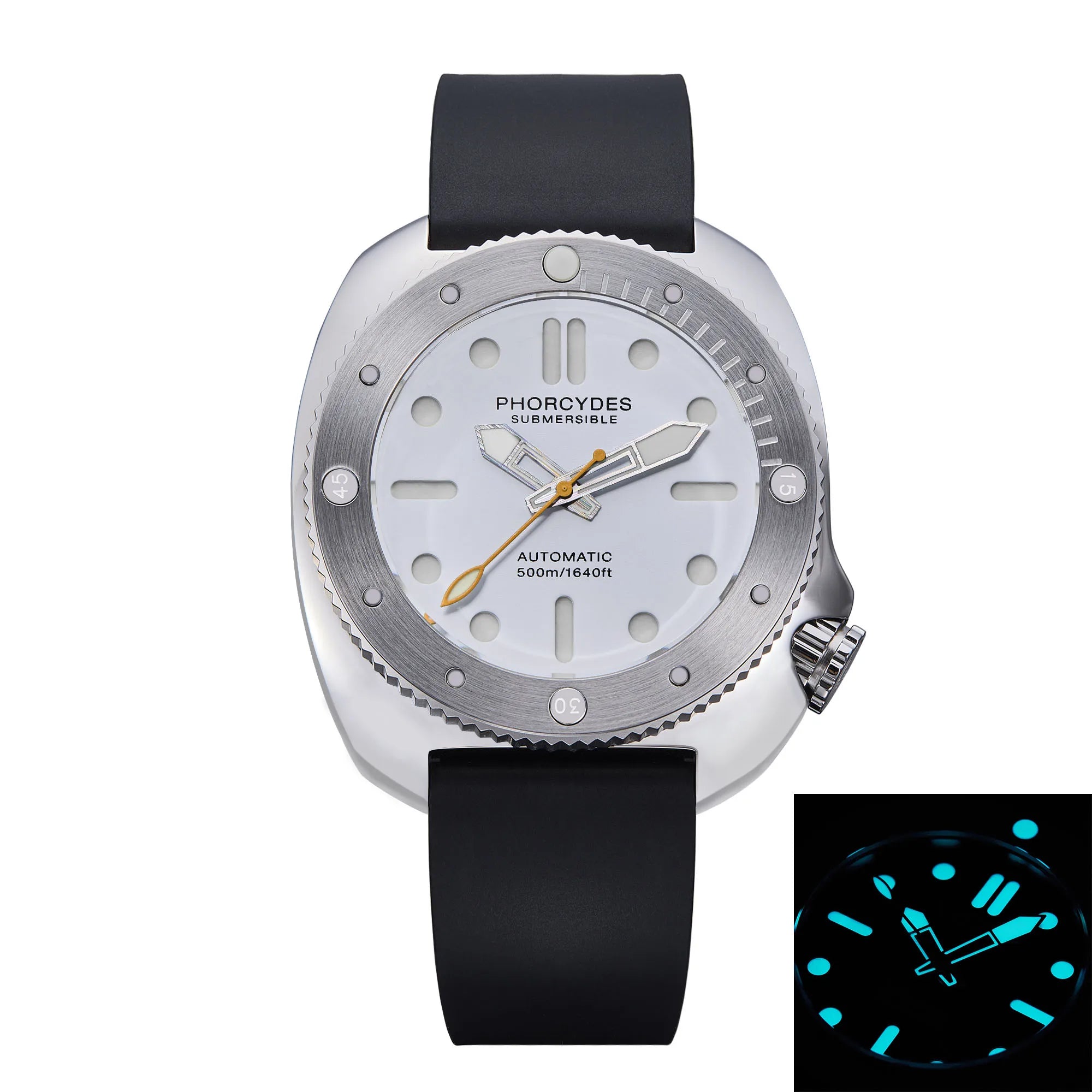 PHORCYDES PH-1 mechanical 500M diver watches NH35A automatic stainless steel case luminous