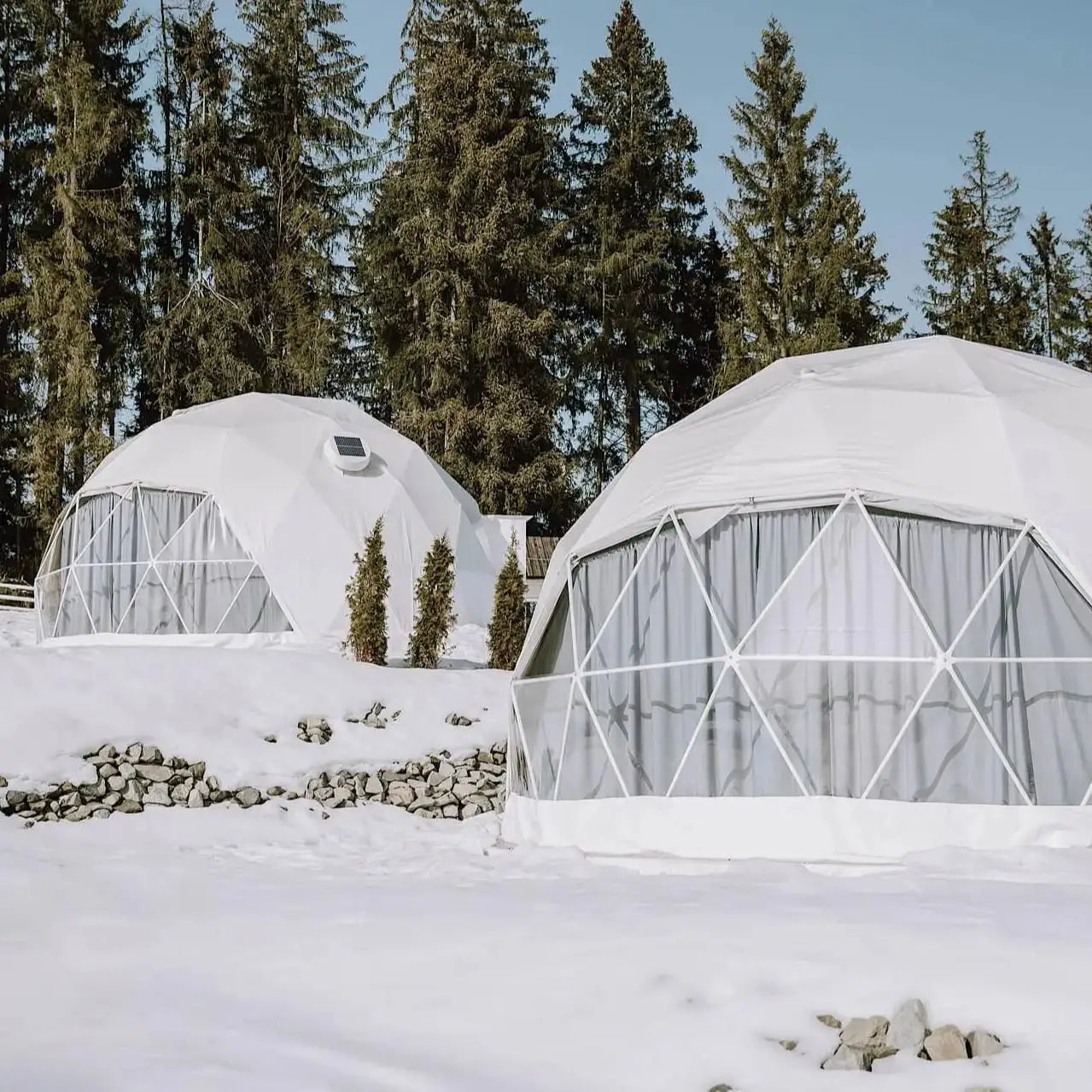 Geodesic Dome Manor – Luxury Glamping Dome for Greenhouse, Holiday Resort & Outdoor Retreats