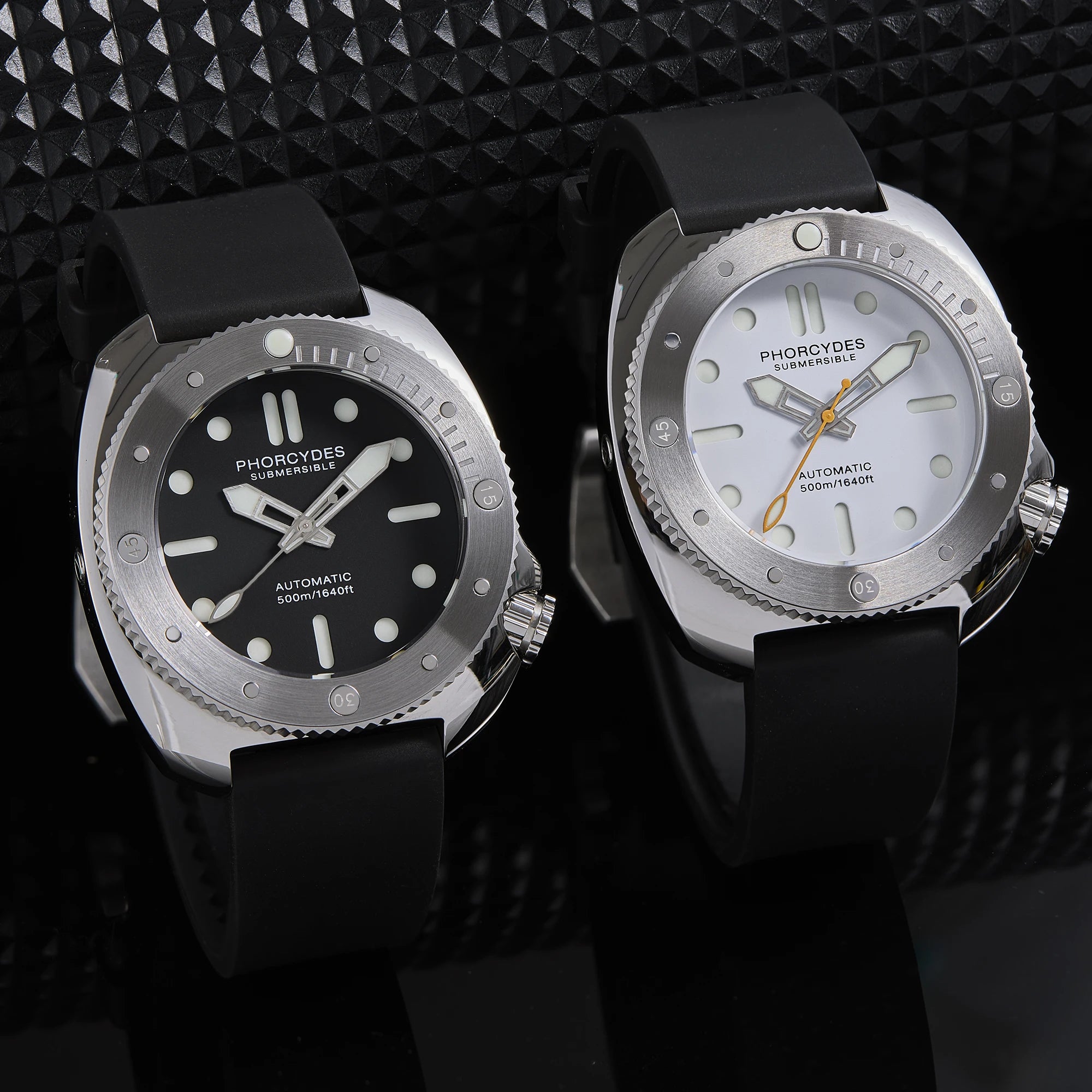 PHORCYDES PH-1 mechanical 500M diver watches NH35A automatic stainless steel case luminous