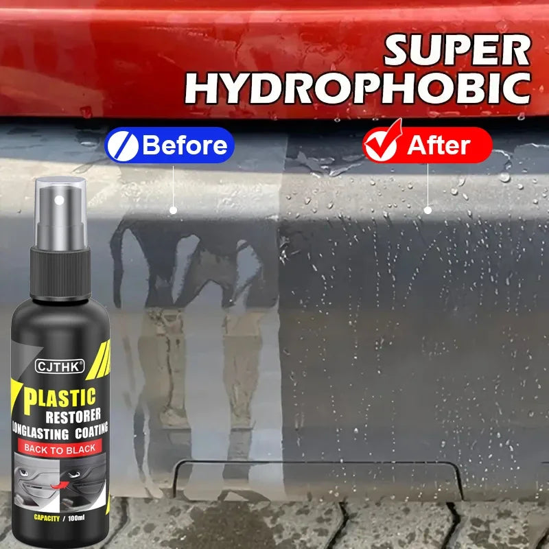 Car Plastic Restorer – Back to Black Gloss Coating & Leather Renovator Polish