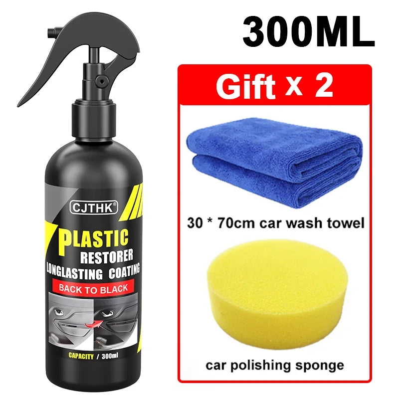 Car Plastic Restorer – Back to Black Gloss Coating & Leather Renovator Polish
