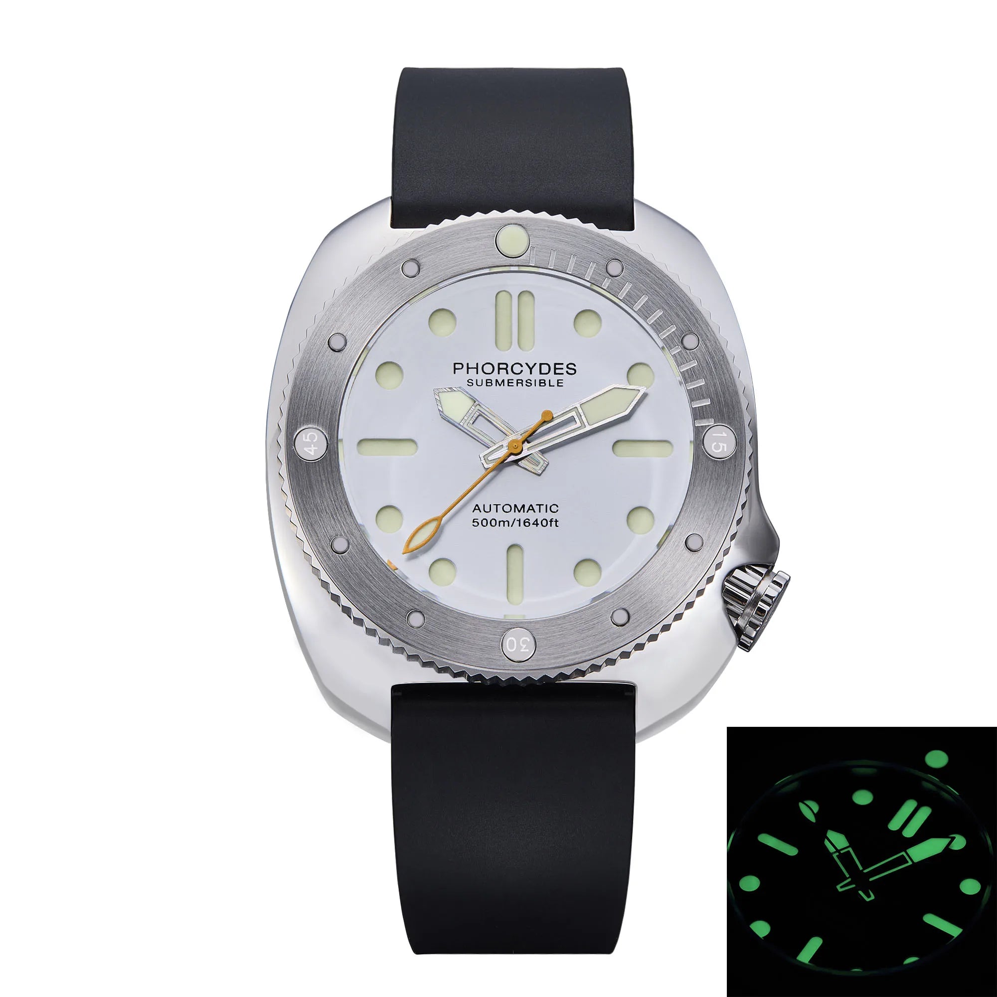 PHORCYDES PH-1 mechanical 500M diver watches NH35A automatic stainless steel case luminous