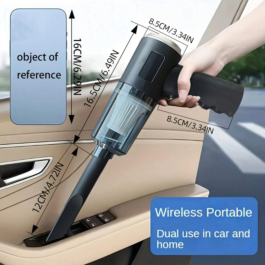 3-in-1 Portable Vacuum Cleaner – USB Rechargeable, Car & Home