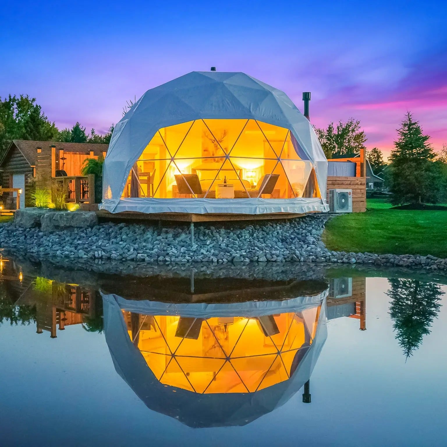 Geodesic Dome Manor – Luxury Glamping Dome for Greenhouse, Holiday Resort & Outdoor Retreats