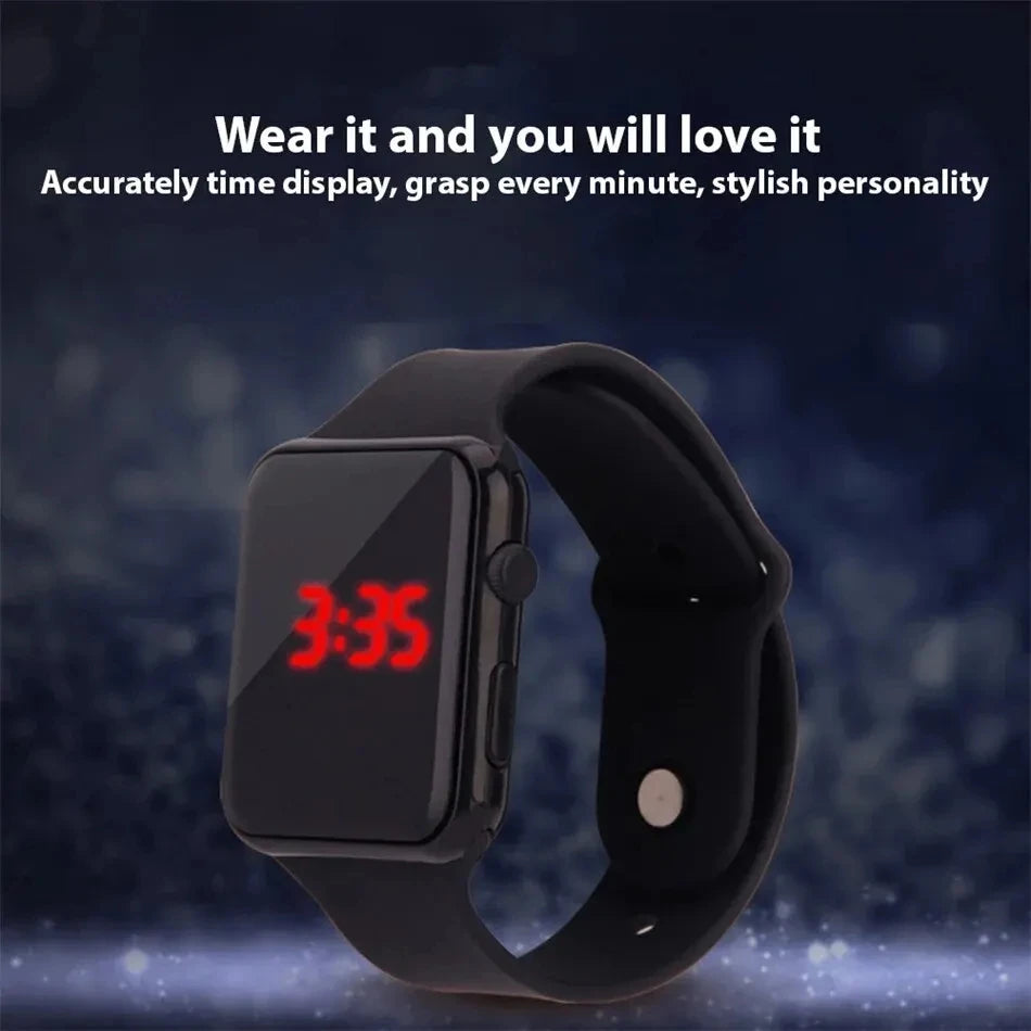 LED Digital Sport Watch for Men & Women | Rubber Strap, Date Display