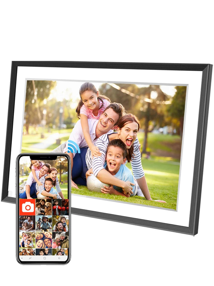 Christmas Gift Frameo 10.1 Inch WiFi Digital Picture Frame，1280 * 800IPS HD Cloud Smart Digital Photo Frame,32GB Storage,