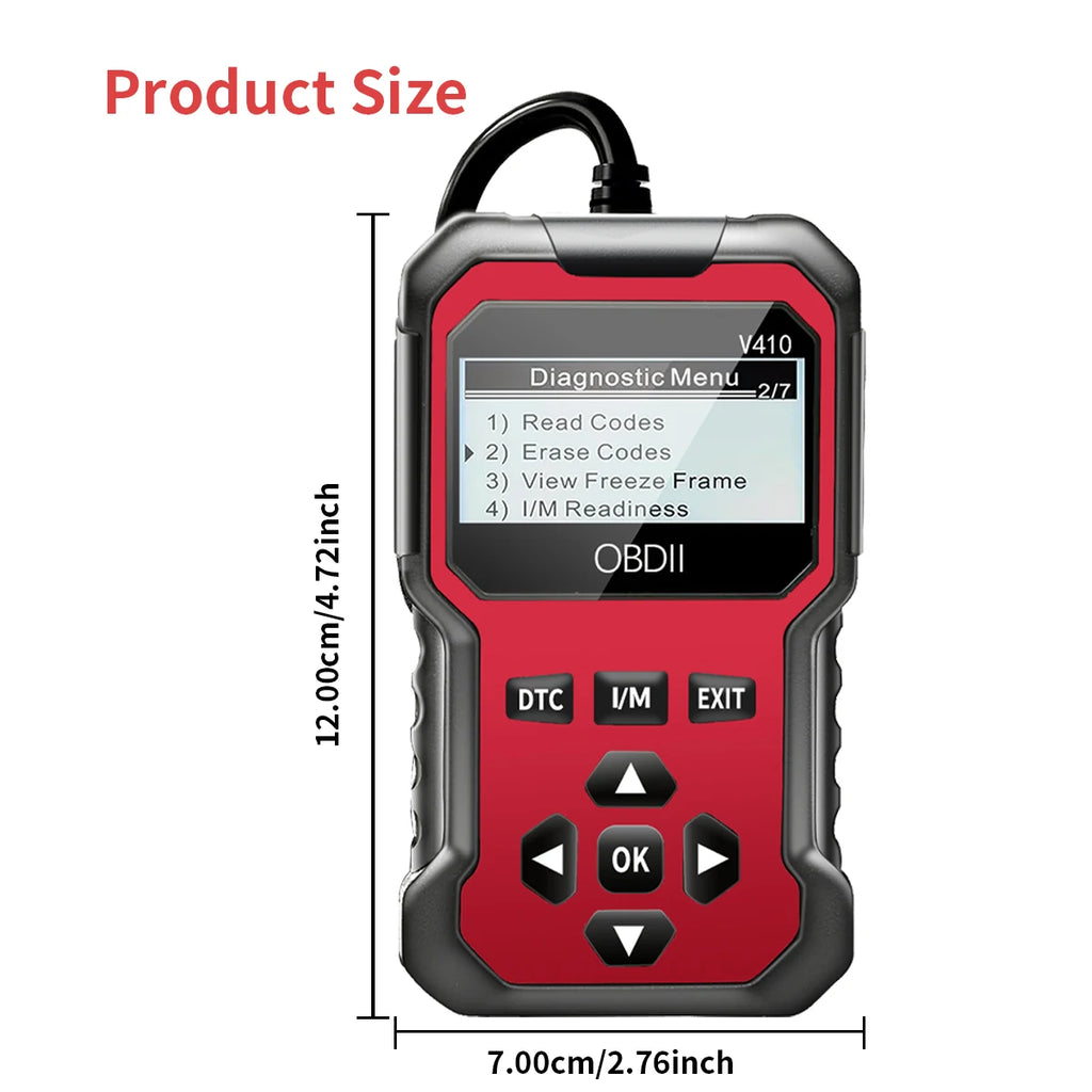 OBD2 Car Diagnostic Scanner – Engine Fault Code Reader