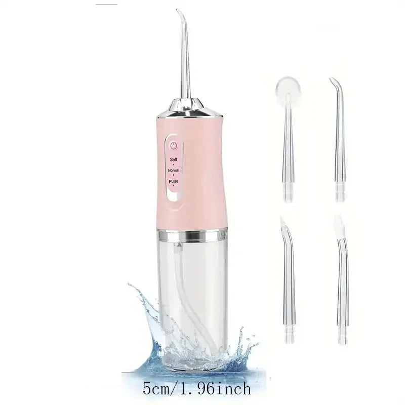 Portable Electric Water Flosser – 4 Jets, 3 Modes, Rechargeable Dental Irrigator