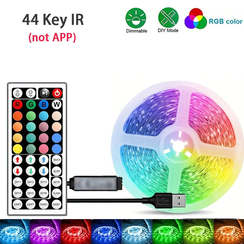 RGB LED Strip Lights 1M–40M – App-Controlled Flexible Room & Bedroom Decoration