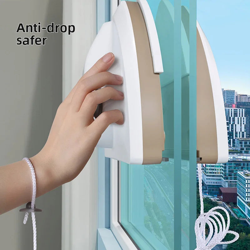 Magnetic Window Cleaner Brush – Double-Side Auto Water Discharge Glass Wiper