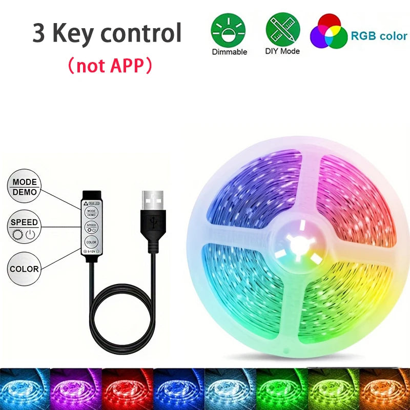 RGB LED Strip Lights 1M–40M – App-Controlled Flexible Room & Bedroom Decoration