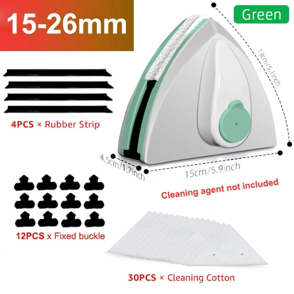Magnetic Window Cleaner Brush – Double-Side Auto Water Discharge Glass Wiper