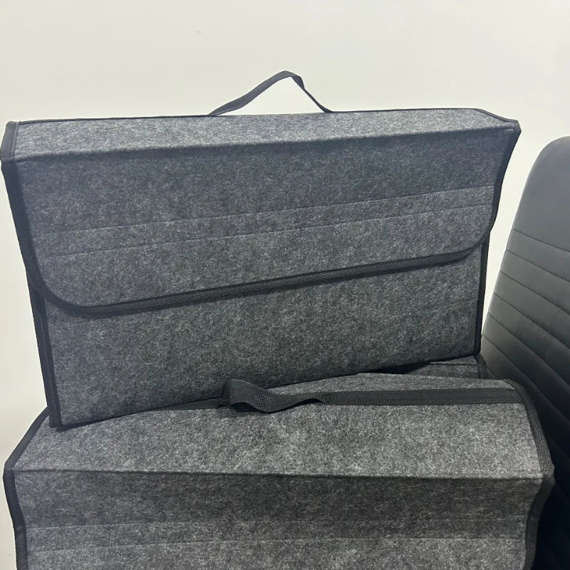 Anti-Slip Car Boot Organizer – Soft Felt Compartment Storage Box for Car Trunk