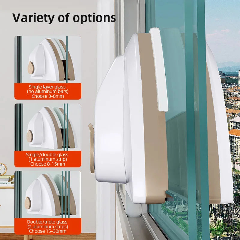 Magnetic Window Cleaner Brush – Double-Side Auto Water Discharge Glass Wiper