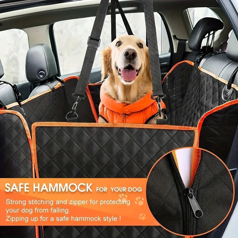 Waterproof Dog Car Seat Cover – Scratch-Resistant Pet Hammock for Back Seat