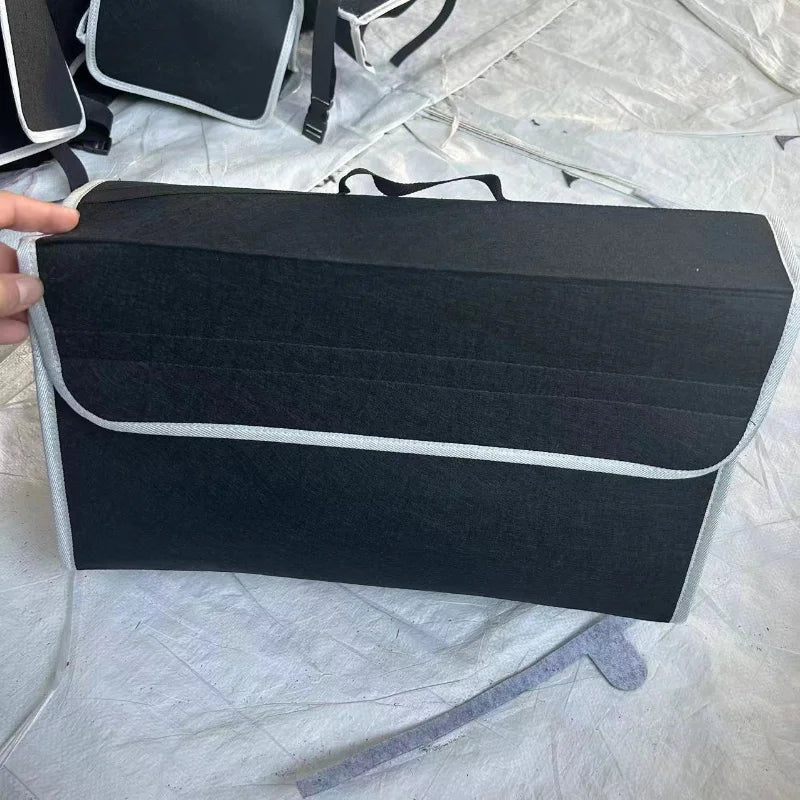 Anti-Slip Car Boot Organizer – Soft Felt Compartment Storage Box for Car Trunk