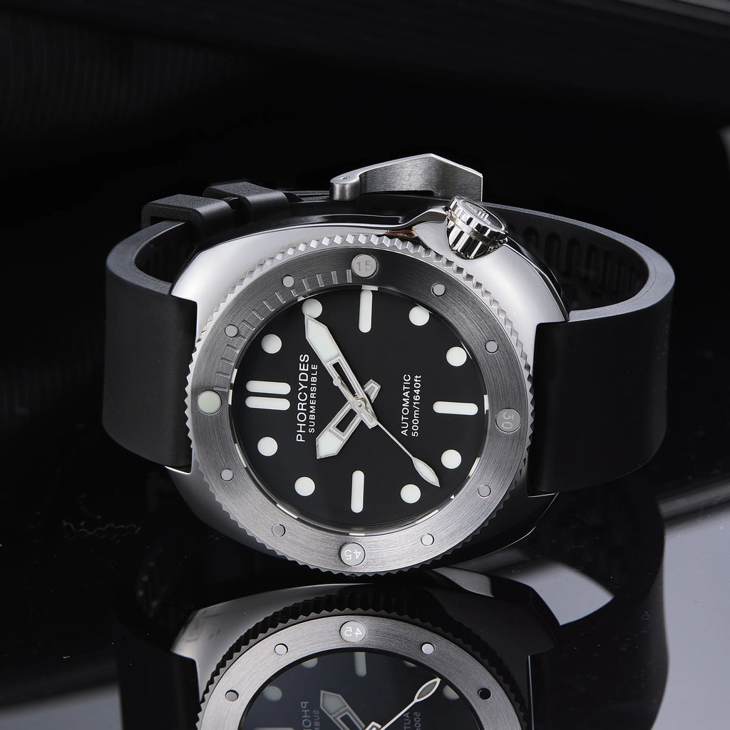 PHORCYDES PH-1 mechanical 500M diver watches NH35A automatic stainless steel case luminous