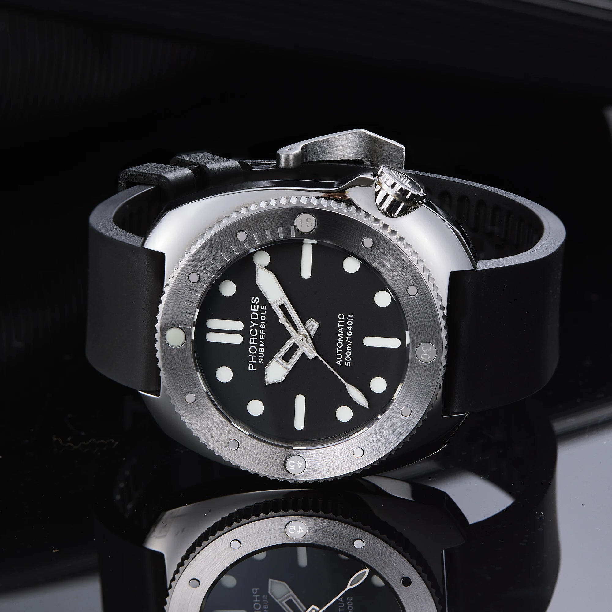 PHORCYDES PH-1 mechanical 500M diver watches NH35A automatic stainless steel case luminous