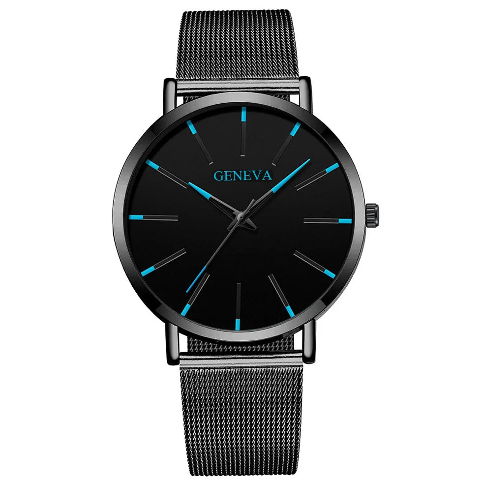 TVK Men's Ultra-Thin Stainless Steel Quartz Watch | Mesh Belt