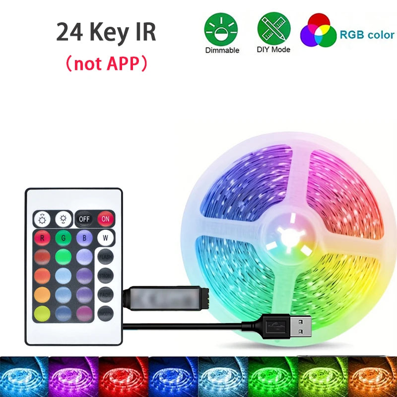 RGB LED Strip Lights 1M–40M – App-Controlled Flexible Room & Bedroom Decoration