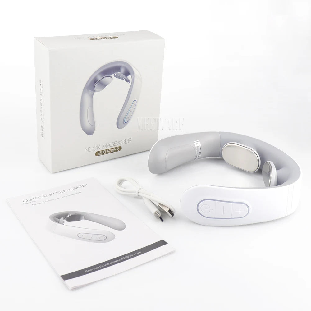 EMS Pulse Neck Massager – Electric Smart Cervical TENS Pain Relief & Relaxation