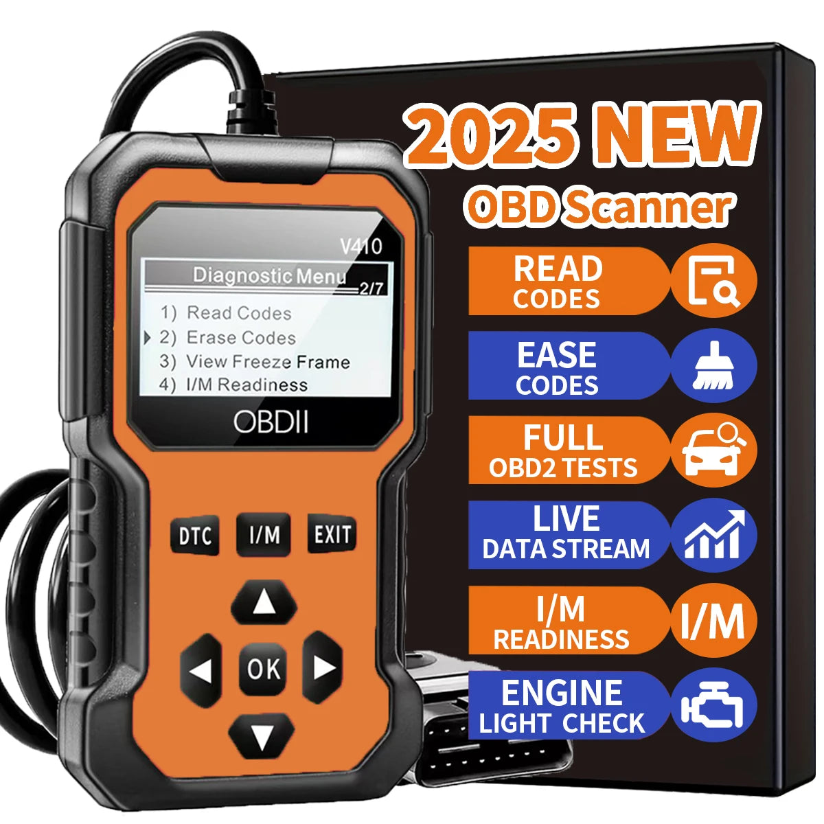 OBD2 Car Diagnostic Scanner – Engine Fault Code Reader