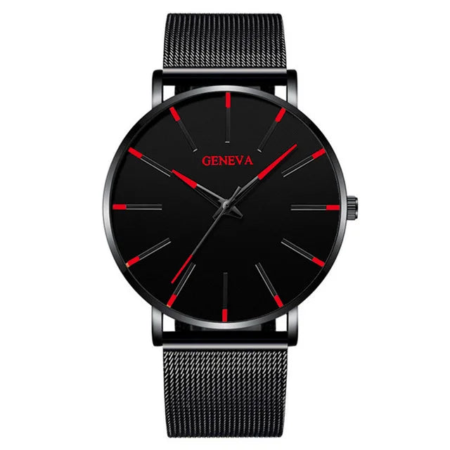 TVK Men's Ultra-Thin Stainless Steel Quartz Watch | Mesh Belt