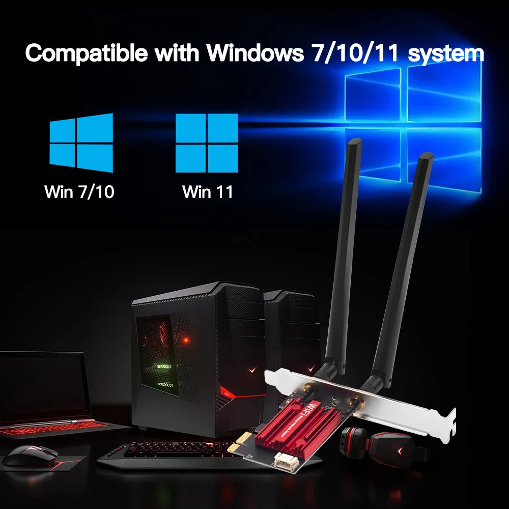 FENVI WiFi 5 PCI-E Wireless Adapter AC1200 – Dual Band Bluetooth 4.0 for Desktop