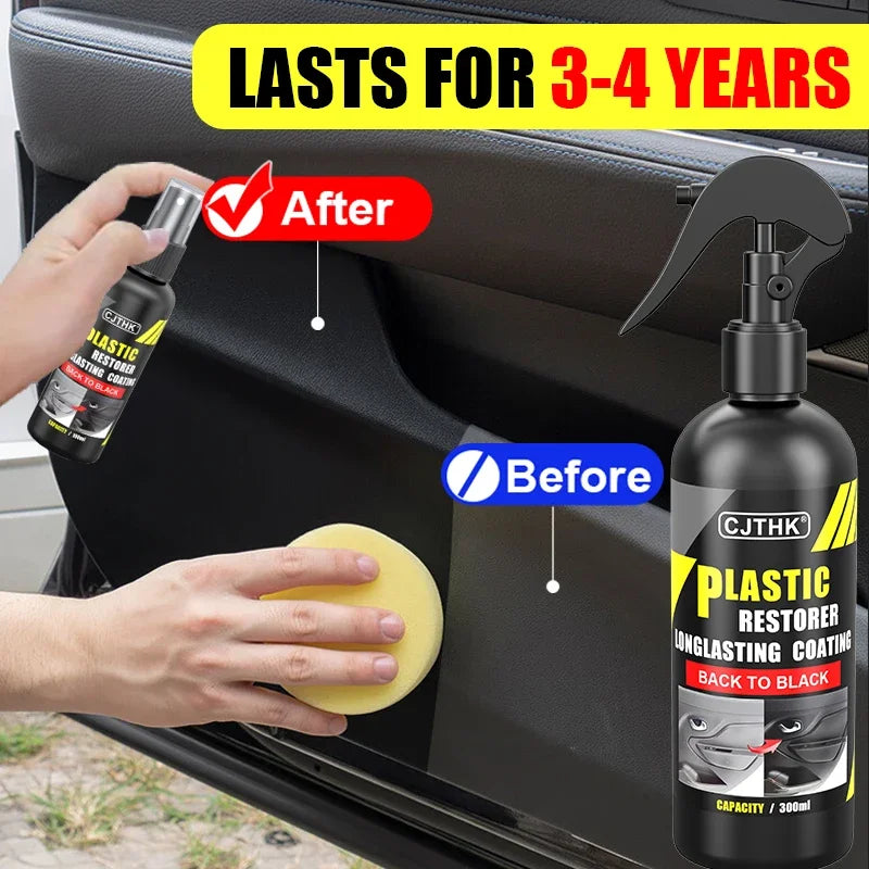 Car Plastic Restorer – Back to Black Gloss Coating & Leather Renovator Polish