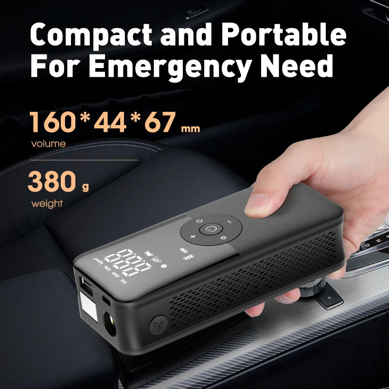 CARSUN Cordless Tyre Inflator – Rechargeable Digital Air Pump for Car, Bike & Balls