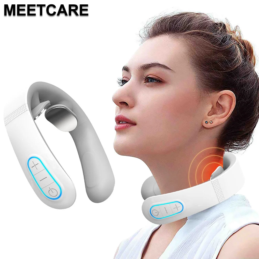 EMS Pulse Neck Massager – Electric Smart Cervical TENS Pain Relief & Relaxation