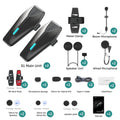 ASMAX S1 Helmet Bluetooth Headset Voice Control Motorcycle Communication Systems 8 Riders Helmet Intercom with FM Radio ENC/IPX7