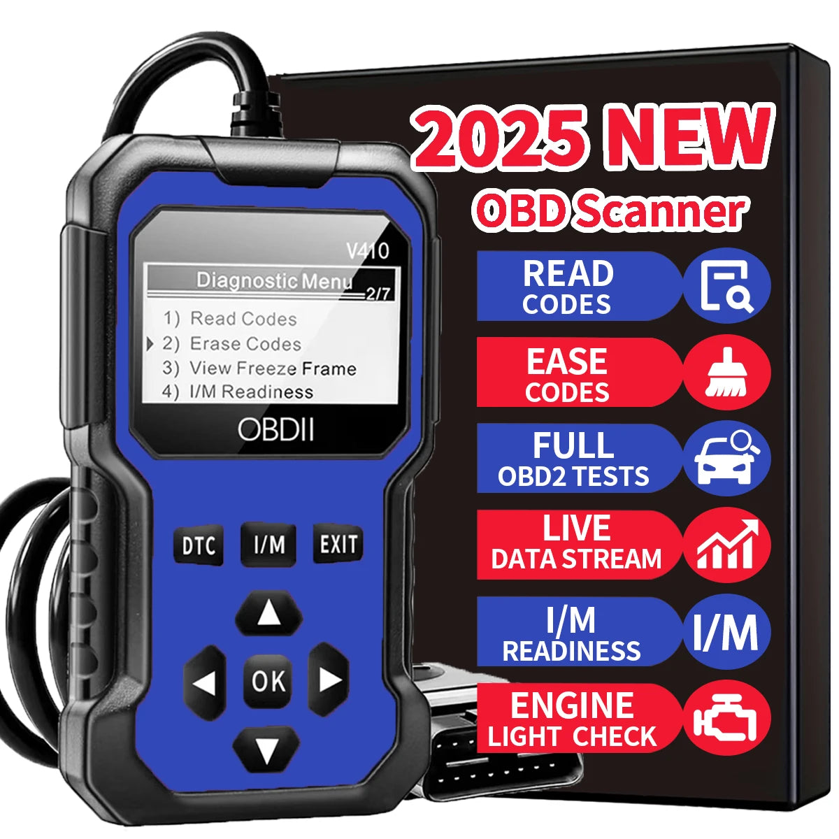 OBD2 Car Diagnostic Scanner – Engine Fault Code Reader